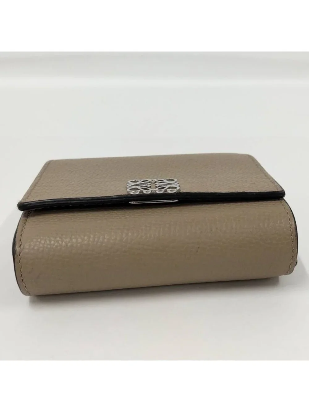 Loewe Compact Wallet Leather Beige